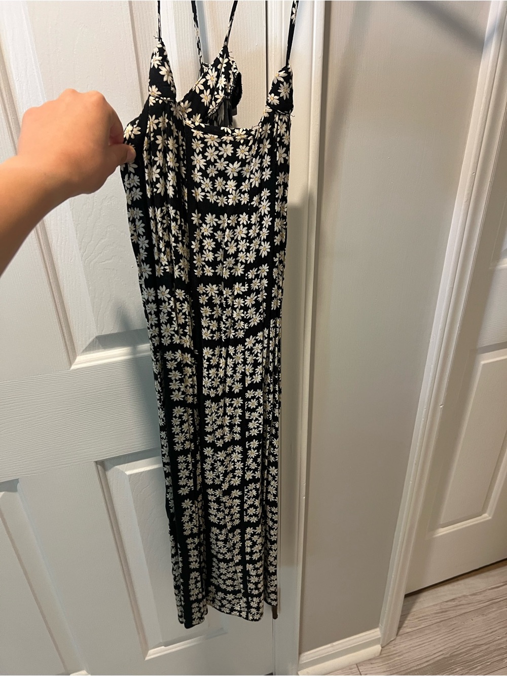 ASOS Black Daisy Floral Overall Skirt